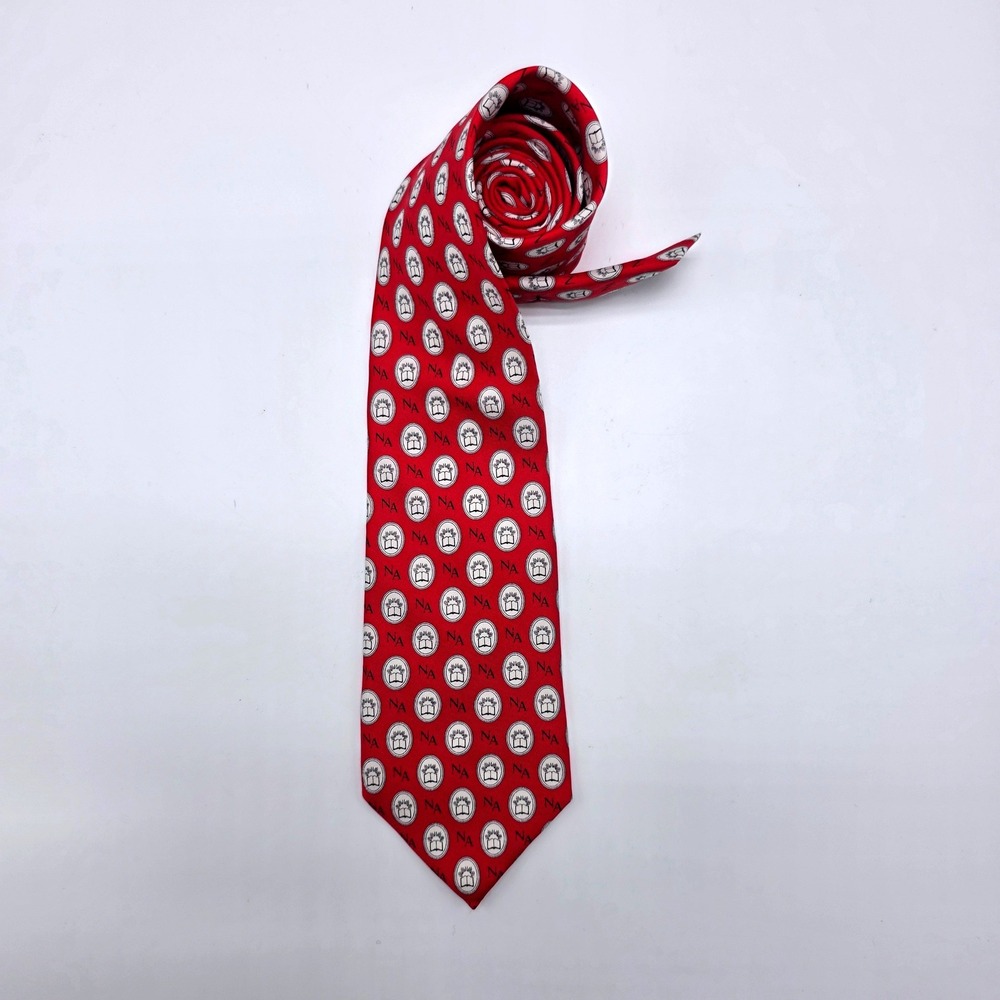 Vineyard Vines Mens Newark Academy Silk Tie Red Custom Collection Made in USA